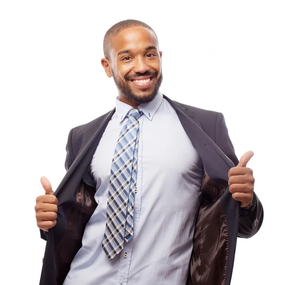 Young cool black man proud sign — Stock Photo, Image