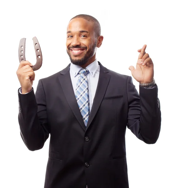 Young cool black man lucky concept — Stock Photo, Image