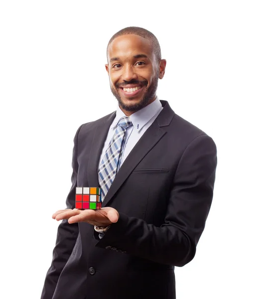 Young cool black man with a challenge — Stock Photo, Image