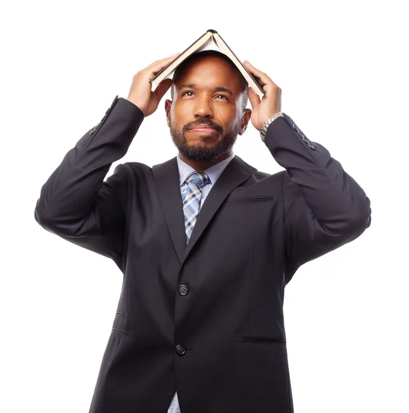 Young cool black man with a book — Stock Photo, Image