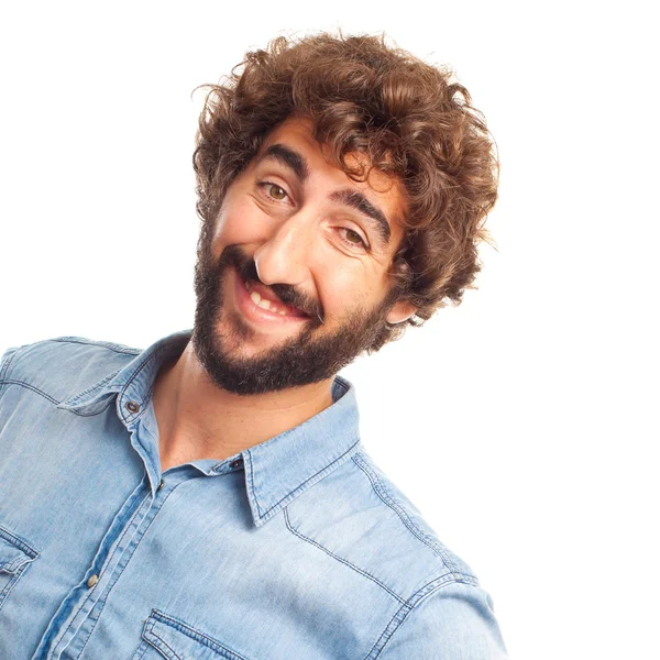 Happy young crazy man — Stock Photo, Image