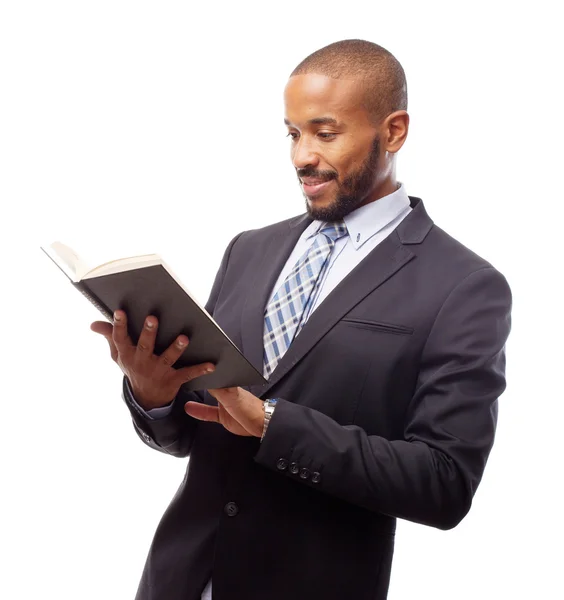 Young cool black man with a book Stock Photo