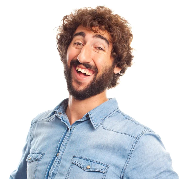 Happy young crazy man — Stock Photo, Image