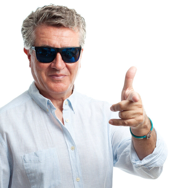 Senior cool man proud concept