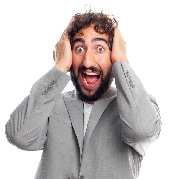 Young crazy man shouting — Stock Photo, Image