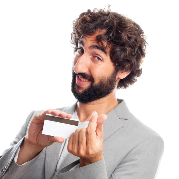 Young crazy man money gesture — Stock Photo, Image