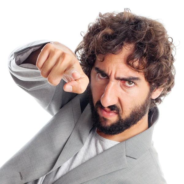 Angry young crazy man — Stock Photo, Image