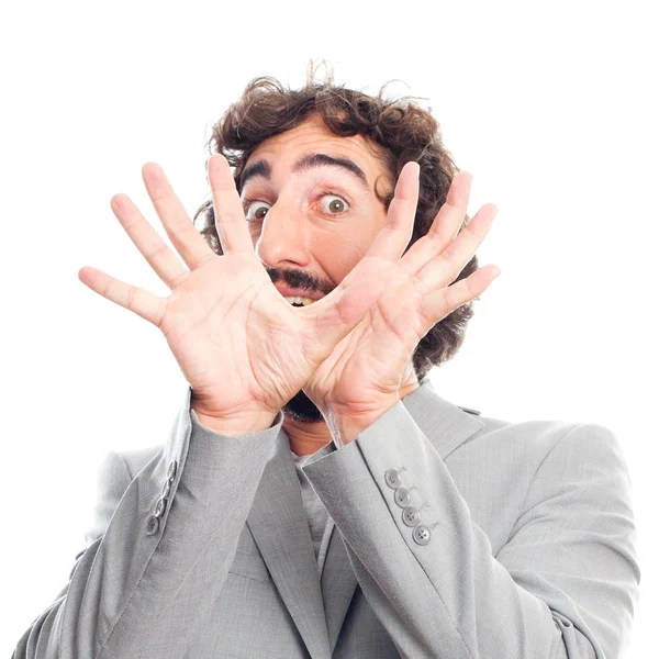 Young frightened man — Stock Photo, Image