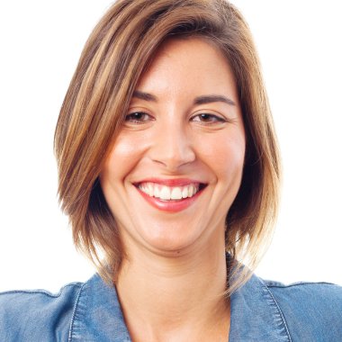 genç güzel kadın gülüyor