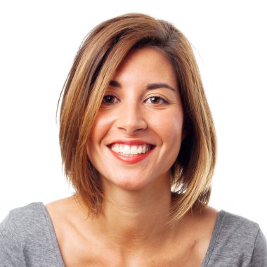 Gülümseyen genç güzel kadın