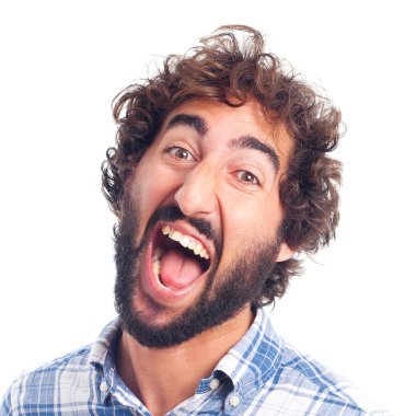 genç adam çığlık