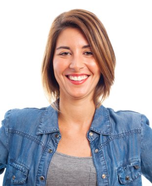 genç güzel kadın gülüyor