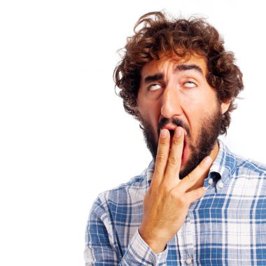 young bearded man clipart