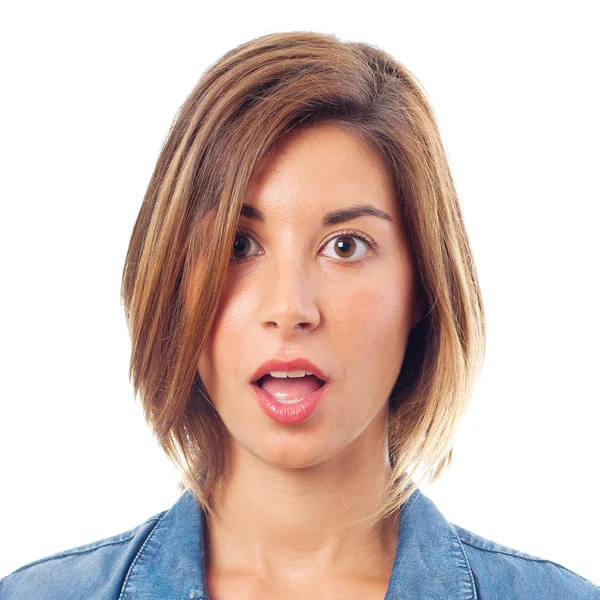 Young cool woman surprised — Stock Photo, Image