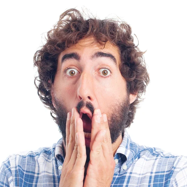 Young surprised man — Stock Photo, Image