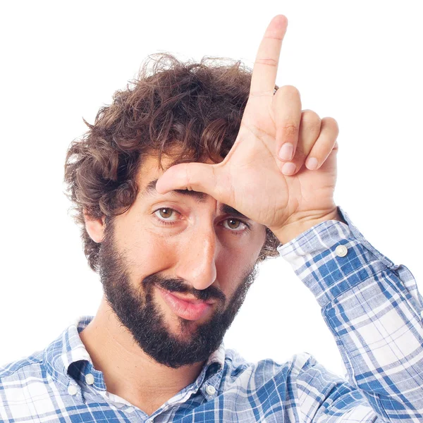 Young man looser gesture — Stock Photo, Image