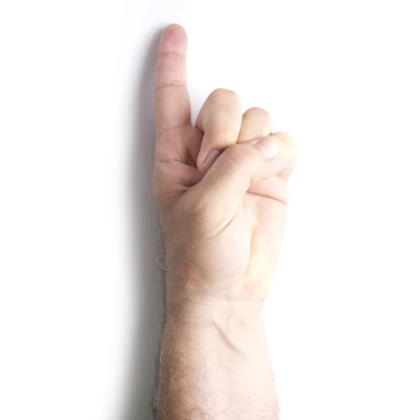 Hand pointing up — Stock Photo, Image