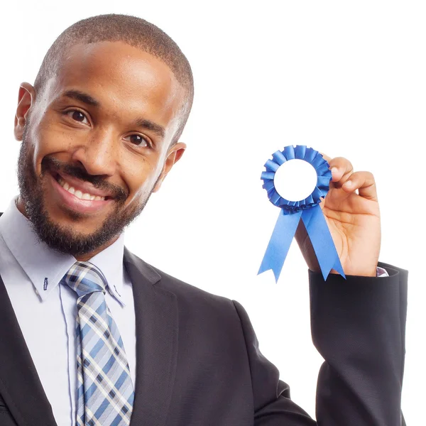 Joven fresco negro hombre con una medalla — Foto de Stock