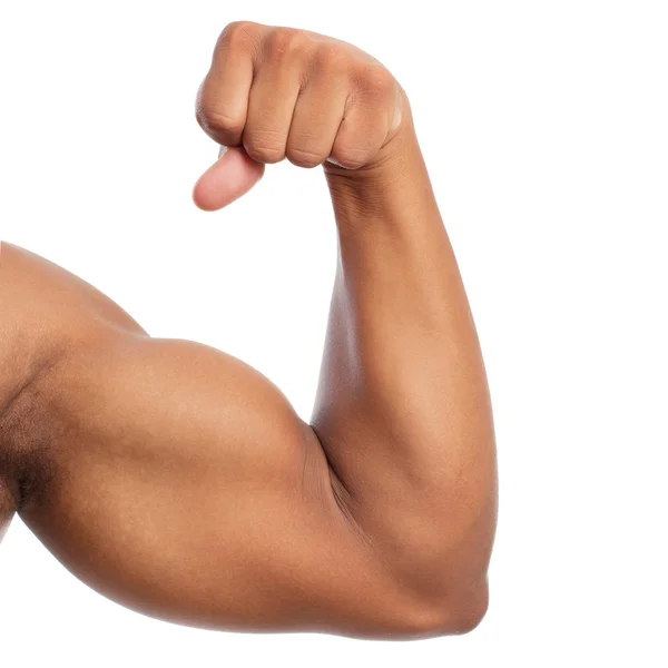 Black strong arm and biceps — Stock Photo, Image