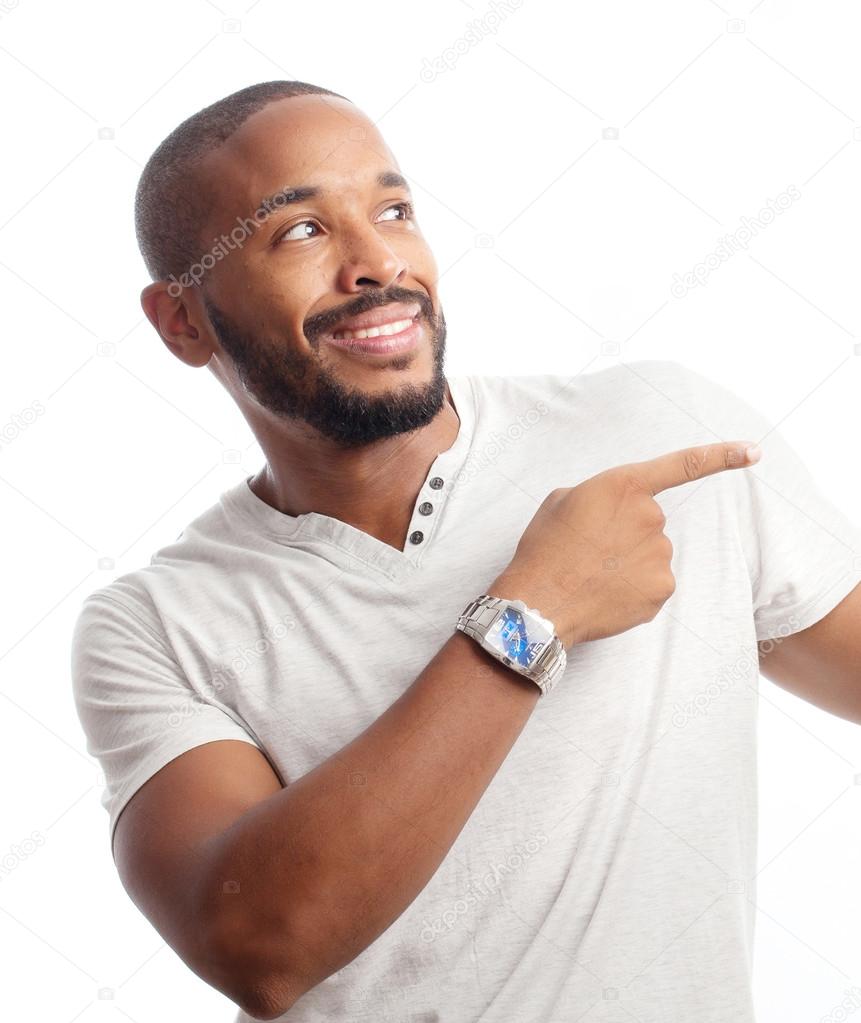 Young Cool Black Man Pointing Stock Photo C Kues 62167673