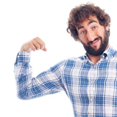 kuvvet ve güç ile genç adam