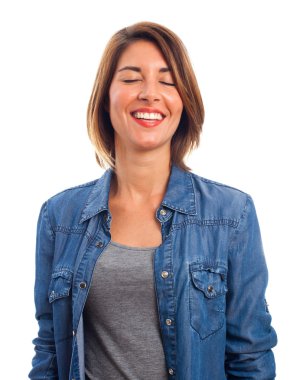 genç güzel kadın gülüyor