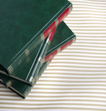 Closeup yeşil kitap