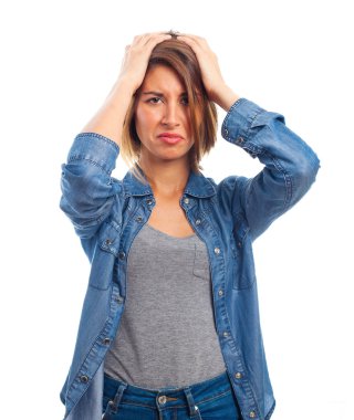 genç güzel kadın felaket poz