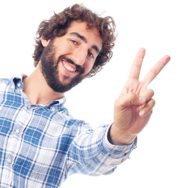 genç adam zafer jest