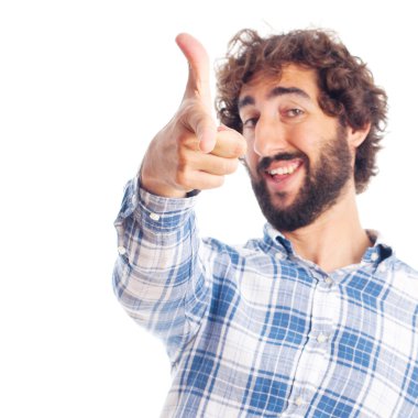 genç adam sen jest işaret