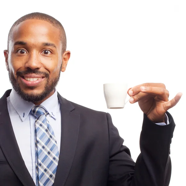 Young cool black man with a coffee — Stock Photo, Image