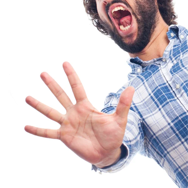 Young frightened man — Stock Photo, Image