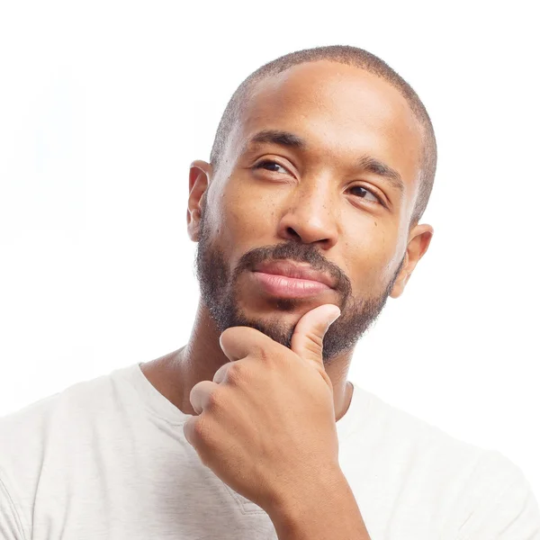 Young cool black man thinking — Stock Photo, Image