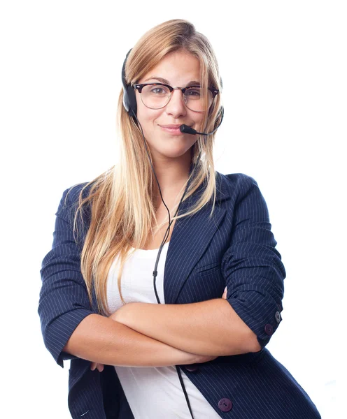 Young cool woman secretary concept — Stock Photo, Image