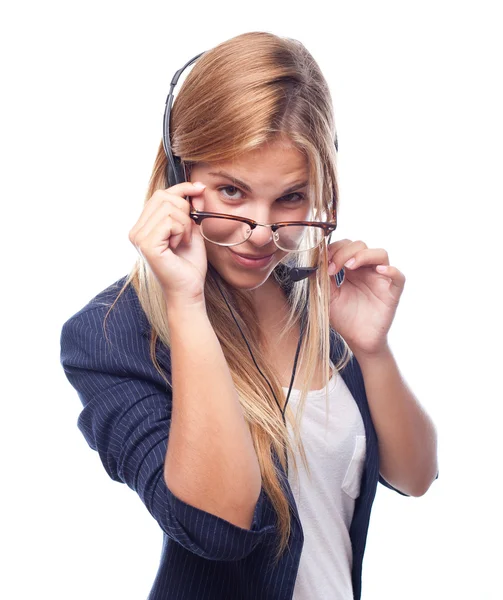 Concepto de secretaria joven mujer cool —  Fotos de Stock