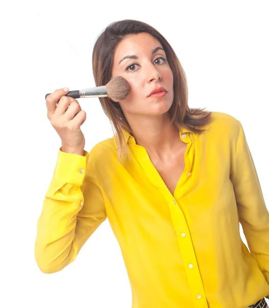 Young cool woman making up — Stock Photo, Image