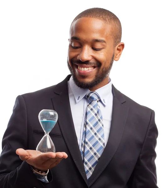 Young cool black man with a timer — Stock Photo, Image