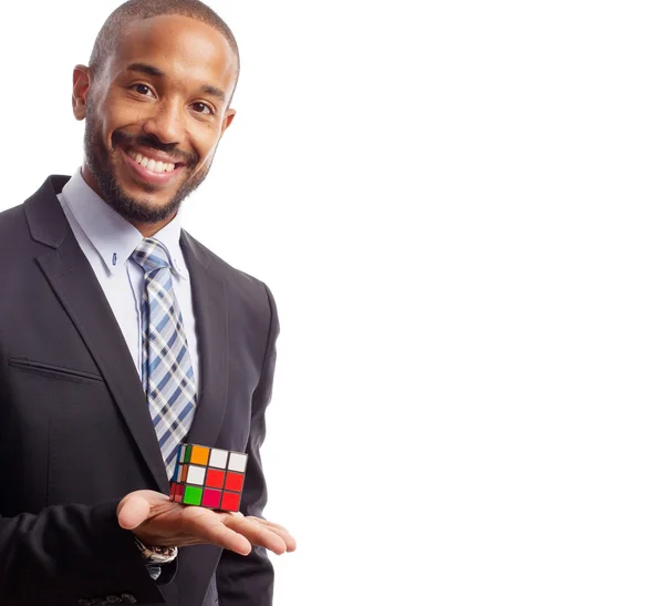 Young cool black man with a challenge — Stock Photo, Image