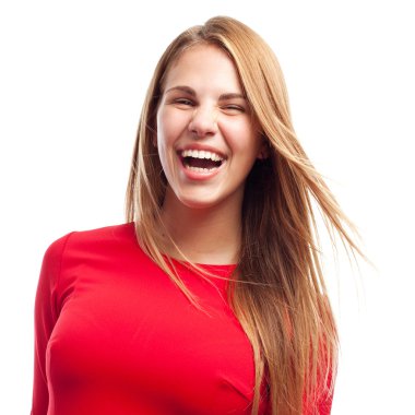 genç güzel kadın gülüyor