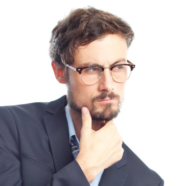 Düşünme genç çılgın işadamı