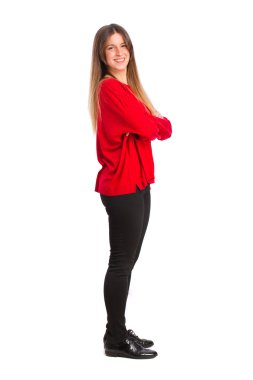 genç güzel kız güven poz