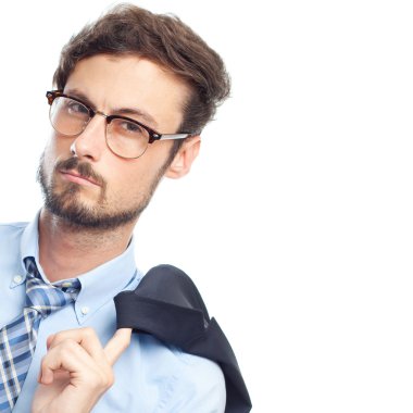 Genç çılgın işadamı gurur kavramı