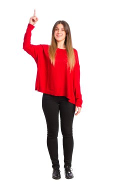 genç güzel kız yukarı dönük