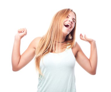 Genç güzel kadın dans