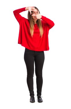 genç güzel kız bir fotoğraf çekimi