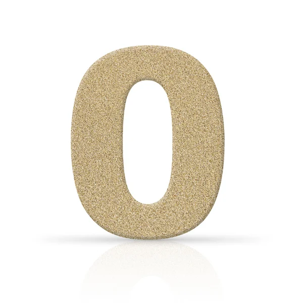 Sand zero number texture — Stock Photo, Image