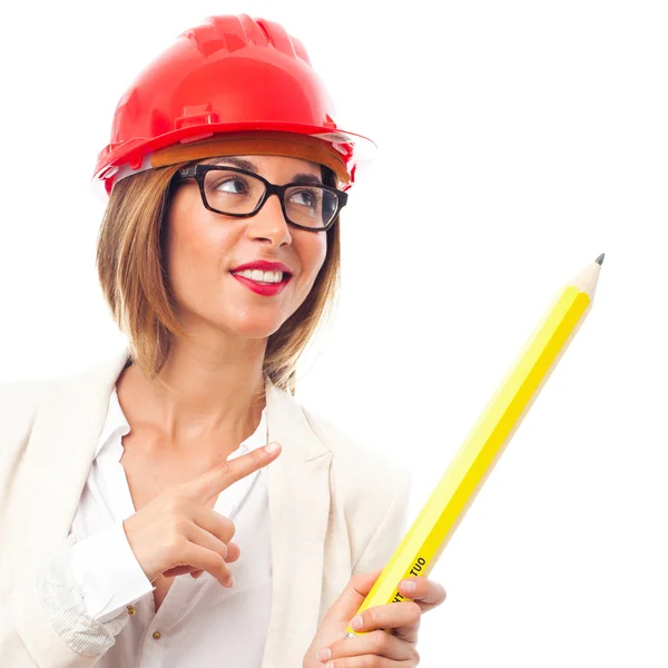 Young cool woman architect — Stock Photo, Image