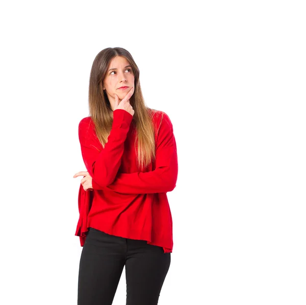 Young cool girl doubting — Stock Photo, Image