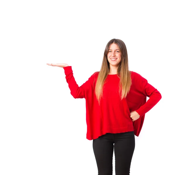 Young cool girl showing — Stock Photo, Image