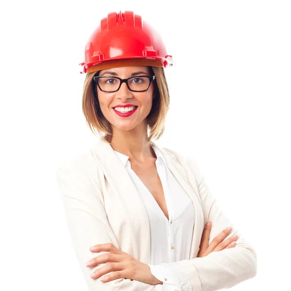 Young cool woman architect — Stock Photo, Image